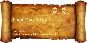 Pagács Kitti névjegykártya